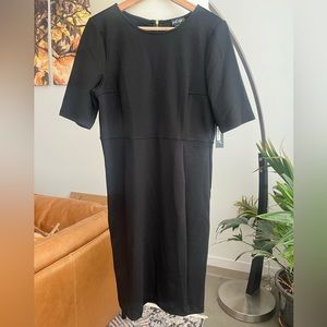 NWT Lord & Taylor Black Midi Dress